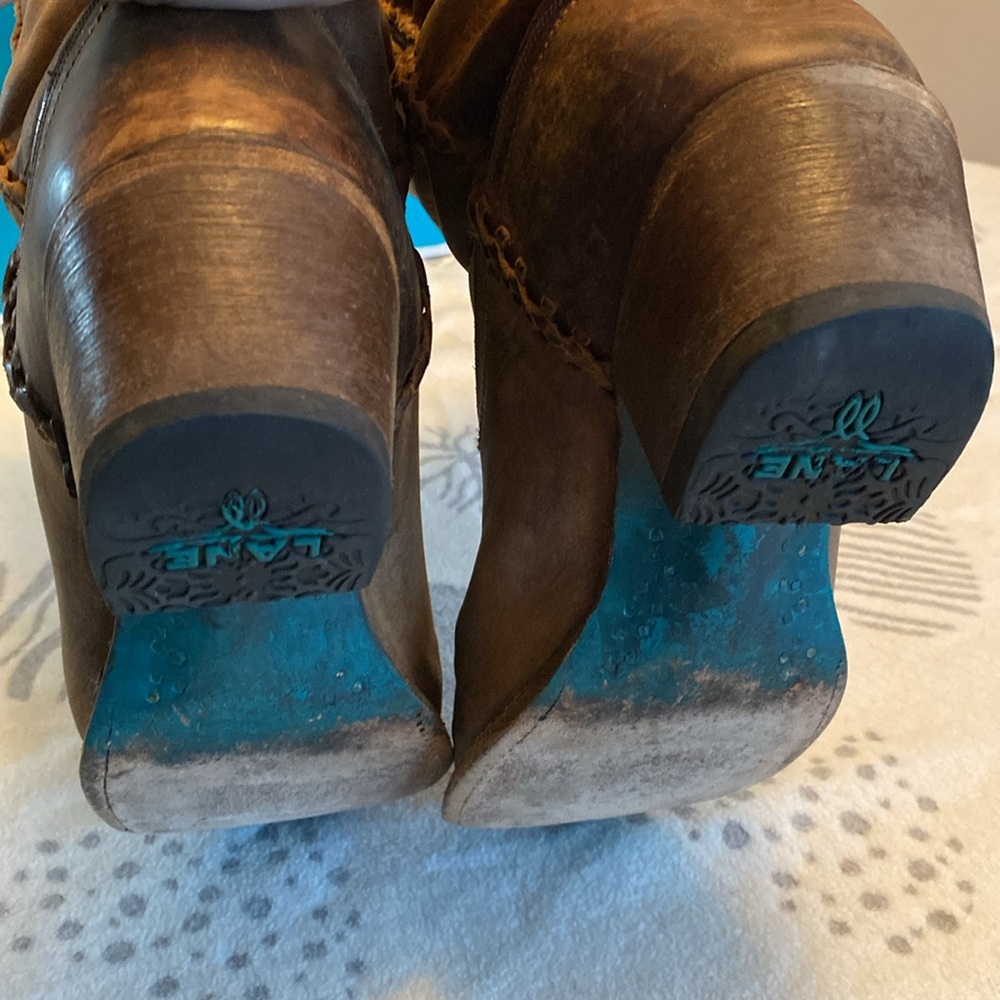 Women's Brown Leather Western Boots - Picture 9 of 15